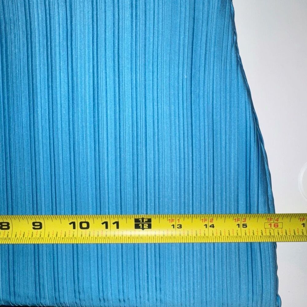 Arthur * Ribbed Pleated Midi Dress Ombré Blue Green Long Sleeve US 6 Free People - Picture 14 of 15
